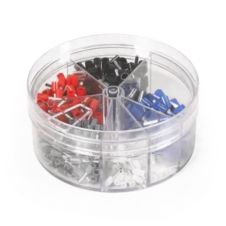Aderendhülsen-Sortiment McPower, 0,5-2,5mm², isoliert, Streudose, 400-teilig Aderendhülsen-Sortiment McPower, 0,5-2,5mm², isoliert, Streudose, 400-teilig