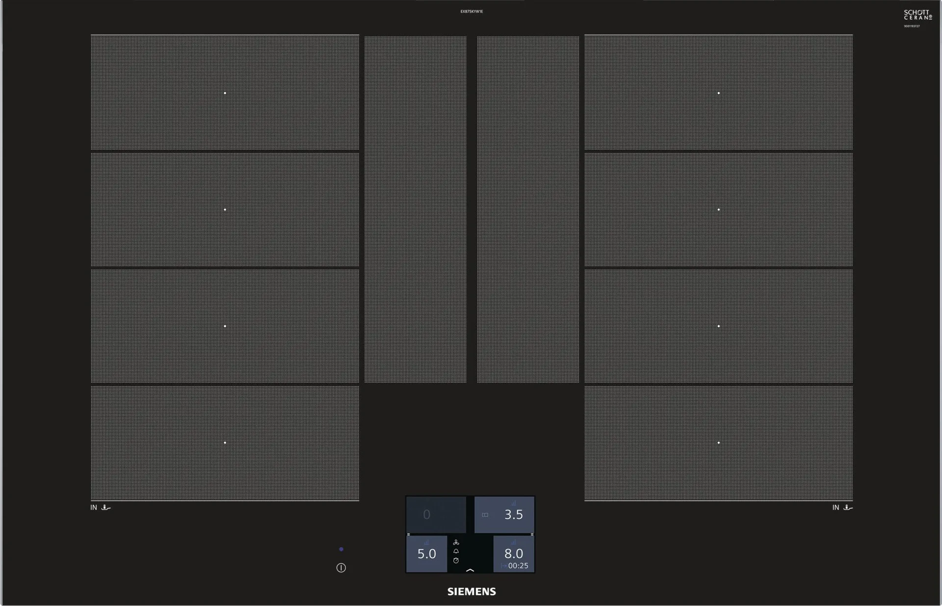 Siemens EX875KYW1E Kochfeld Schwarz Integriert Zonen-Induktionskochfeld 4 Zone(n) Siemens EX875KYW1E Kochfeld Schwarz Integriert Zonen-Induktionskochfeld 4 Zone(n)