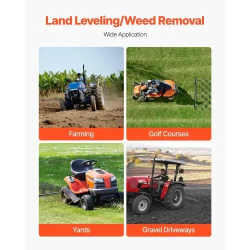 VEVOR Wiesenegge, 178x147x11cm, Wiesenschleppe mit 60 Zähnen, geeignet für ATV- & UTV-Traktoren, für Bodenvorbereitung, Aussaat, Glättung von Landschaften & die Instandhaltung von Kiesauffahrten – Bild 5