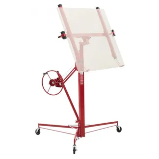 VEVOR Plattenheber bis max. 68 kg, 3353 mm Höhe, Gipskartonheber mit verstellbarem Teleskoparm, Rigipsplatten, Trockenbau-Heber, Panelheber, Hebezeug, Werkzeuge, für Decken- & Wandmontage (Rot) VEVOR Plattenheber bis max. 68 kg, 3353 mm Höhe, Gipskartonheber mit verstellbarem Teleskoparm, Rigipsplatten, Trockenbau-Heber, Panelheber, Hebezeug, Werkzeuge, für Decken- & Wandmontage (Rot)