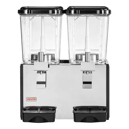 VEVOR Elektrischer Getränkespender 2 x 18 L 7-12 °C Saftspender mit PC-Behälter, für Restaurants, Hotels, Bars und Kioske, mit Rührstab für Gleichmäßige Durchmischung, Druckschalter und Auffangschale – Bild 8