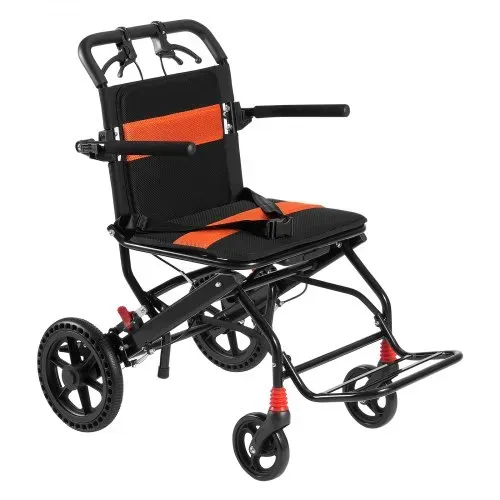 VEVOR-Rollstuhl, ultraleichter Transportstuhl aus Aluminiumlegierung für Erwachsene, faltbarer Rollstuhl mit nach hinten klappbaren Armlehnen in Schreibtischlänge, selbstsperrende Bremse, 18 Zoll breiter Sitz, 220 Pfund Gewichtskapazität – Bild 8