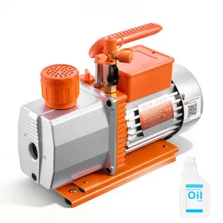 VEVOR Vakuumpumpe, 7 CFM 198 L/min, 2-stufig, 550 W geeignet für R134a, R22, R410a, R1234YF & R32, 4-poliger Motor, für die Wartung von Kfz-Klimaanlagen & die Entgasung von Harzen, inkl. Öl VEVOR Vakuumpumpe, 7 CFM 198 L/min, 2-stufig, 550 W geeignet für R134a, R22, R410a, R1234YF & R32, 4-poliger Motor, für die Wartung von Kfz-Klimaanlagen & die Entgasung von Harzen, inkl. Öl