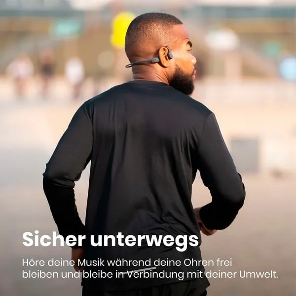 SHOKZ OpenRun Kopfhörer Kabellos Nackenband Sport Bluetooth Schwarz – Bild 7
