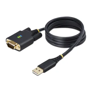 StarTech.com 1m USB Seriell Adapterkabel, USB-A auf DB9 RS232, FTDI, COM Retention, LED, wechselbare DB9 Schrauben und Muttern, ESD-Schutz, Windows, macOS und Linux StarTech.com 1m USB Seriell Adapterkabel, USB-A auf DB9 RS232, FTDI, COM Retention, LED, wechselbare DB9 Schrauben und Muttern, ESD-Schutz, Windows, macOS und Linux