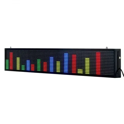 VEVOR programmierbare LED Zeichen P10 Vollfarbe flexibles digitales Scrolling Panel, DIY Anzeigetafel mit benutzerdefiniertem Textmuster und GIF & Bluetooth App Steuerung (1310 x 190 x 55 mm) – Bild 8