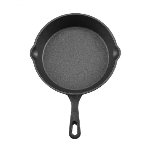 VEVOR Gusseisenpfanne Bratpfannen-Set (160 / 220 / 265 mm), Hochleistungs-Bratpfannen mit hitzebeständigem Griff, Kochpfanne, Küchenkochgeschirr, geeignet für Backofen Gas Elektro Schwarz – Bild 9