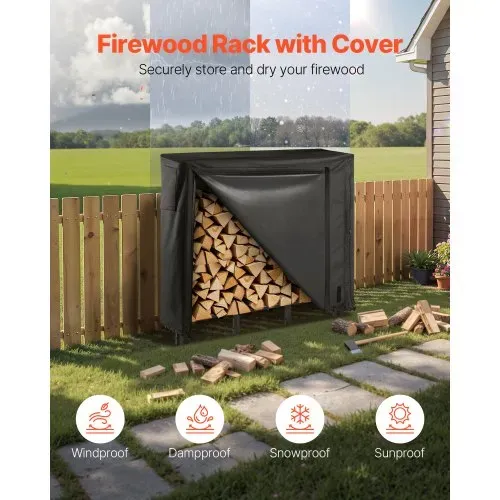 VEVOR Metall Kaminholzregal, 122x32x118 cm Brennholzregal, Kaminholzunterstand, max. Tragkraft 181 kg, Feuerholzregal, Kaminholzlager, Stapelhilfe für Veranden, Terrassen, Gärten VEVOR Metall Kaminholzregal, 122x32x118 cm Brennholzregal, Kaminholzunterstand, max. Tragkraft 181 kg, Feuerholzregal, Kaminholzlager, Stapelhilfe für Veranden, Terrassen, Gärten