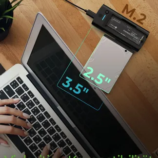 ICY BOX IB-180MS-C31 SSD Docking 1x 2,5″/3,5″ & 1x M.2 PCIe NVMe zu USB 3.2 Gen 2 10 Gbit/s, Werkzeuglos, ohne Netzteil, Kunststoff, schwarz ICY BOX IB-180MS-C31 SSD Docking 1x 2,5″/3,5″ & 1x M.2 PCIe NVMe zu USB 3.2 Gen 2 10 Gbit/s, Werkzeuglos, ohne Netzteil, Kunststoff, schwarz