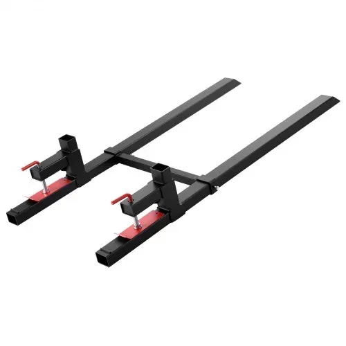 VEVOR Palettengabeln, 907 kg Gabelträger zum Anklemmen, 1490 mm Gesamtlänge, Gabelzinken mit verstellbarer Stabilisatorstange für Traktoranbaugeräte, Ladeschaufel und Kompaktlader, Schwarz – Bild 9