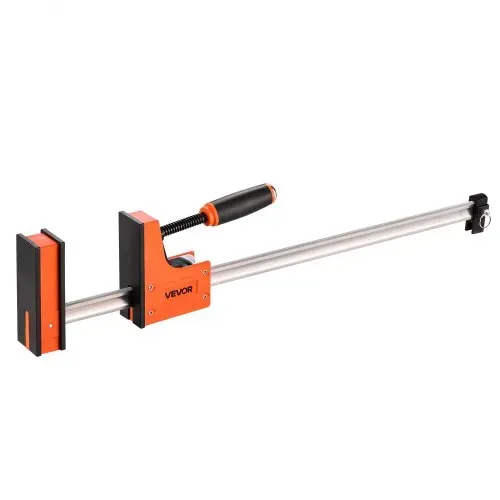 VEVOR Stangenklemmen für Holzbearbeitung 2 Stk. 762 mm Öffnung, Parallelklemmen-Set, F-Klemme mit 680 kg Belastungsgrenze, 98,4 mm Tiefe, Kunststoff & Karbonstahl, Metallbearbeitung Orange – Bild 9