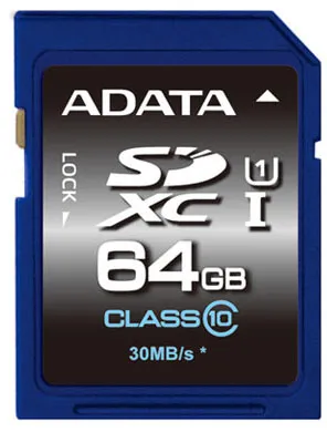 ADATA SDXC 64GB UHS Klasse 10 ADATA SDXC 64GB UHS Klasse 10