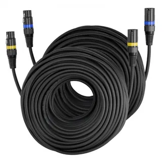 VEVOR XLR-Kabel 30,48 m, 2er-Pack, symmetrische DMX-Mikrofonkabel (Stecker auf Buchse), vergoldete 3-polige XLR-Mikrofon-Lautsprecherkabel, für Bühnenbeleuchtung, Mikrofone, Verstärker, Mischpulte VEVOR XLR-Kabel 30,48 m, 2er-Pack, symmetrische DMX-Mikrofonkabel (Stecker auf Buchse), vergoldete 3-polige XLR-Mikrofon-Lautsprecherkabel, für Bühnenbeleuchtung, Mikrofone, Verstärker, Mischpulte