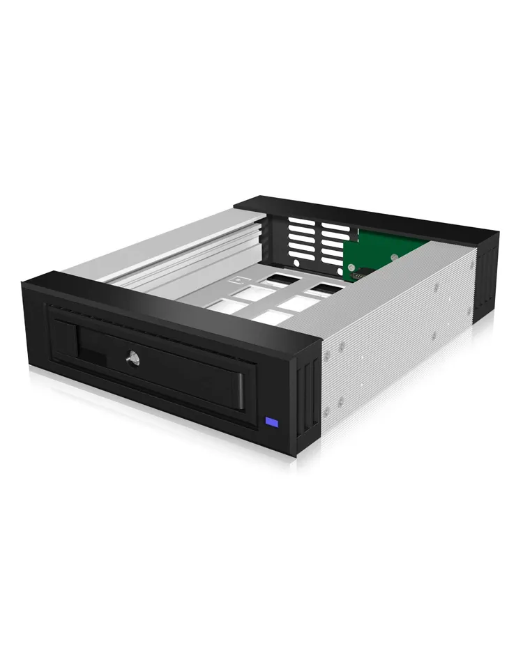 ICY BOX IB-129SSK-B Wechselrahmen, 1x 3,5"/2,5" SATA/SAS HDD zu 1xSATA Host, unterstützt SATA III 6Gbit/s – Bild 2
