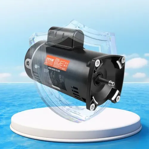 VEVOR 1.5 PS Poolpumpenmotor, 56Y Rahmen, 115V((12.8 Ampere))/230V(6.4 Ampere) 3450 U/min, 60Hz, 1.1 Betriebsfaktor, 90μF/250V Kondensator, CCW Rotation Vierkantflansch Ersatzmotor – Bild 7