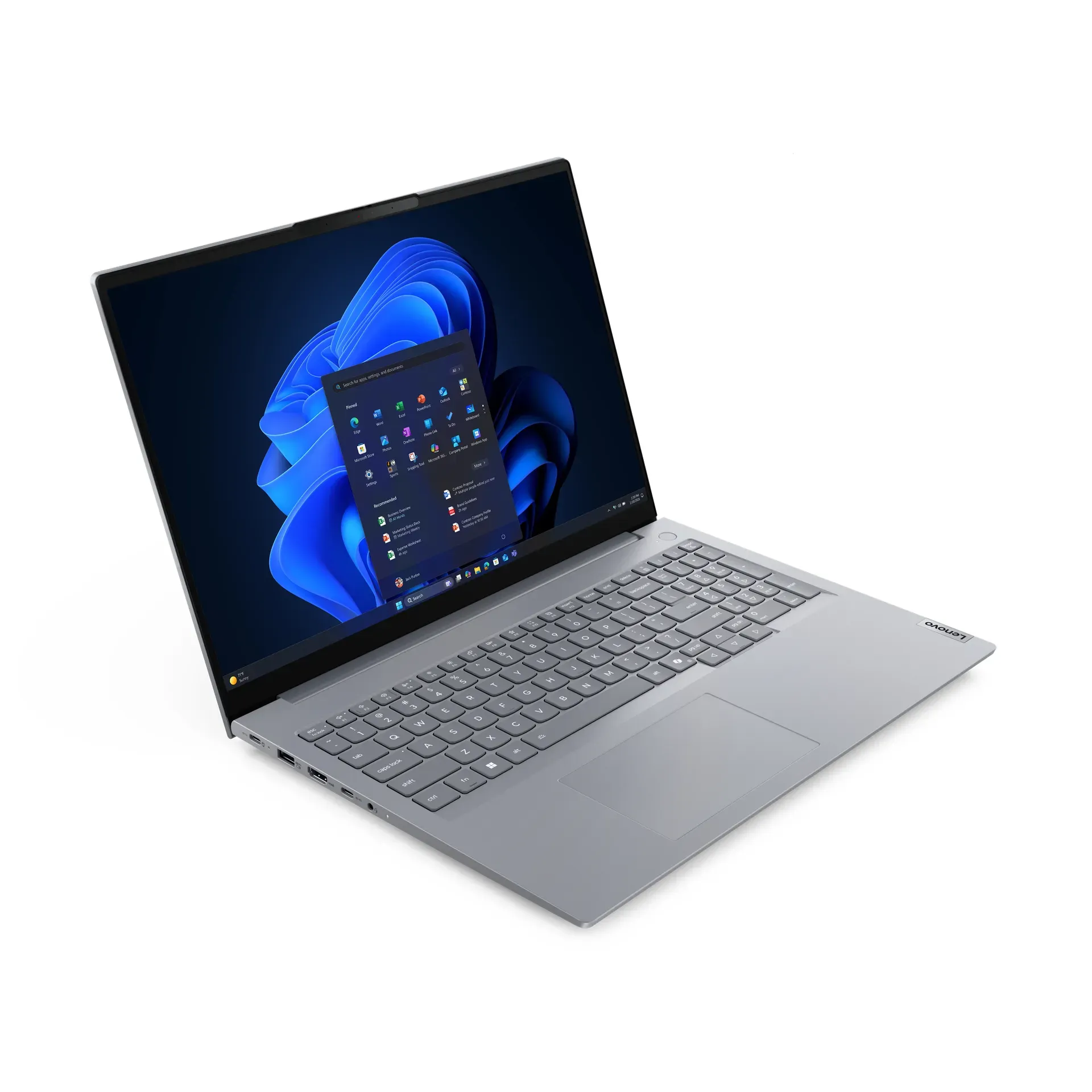 Lenovo ThinkBook 16 G9 AHP AMD Ryzen™ 5 220 Laptop 40,6 cm (16") WUXGA 16 GB DDR5-SDRAM 512 GB SSD Wi-Fi 7 (802.11be) Windows 11 Pro Deutsch Grau – Bild 2
