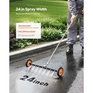 VEVOR 590 mm Hochdruckreiniger-Unterbodenreiniger, Edelstahl-Oberflächenreiniger, max. 4000 PSI, Winkeleinstellungsgetriebe, 7 Sprühdüsen, 2 verlängerte Stäbe für Auffahrt, Terrasse, Deck VEVOR 590 mm Hochdruckreiniger-Unterbodenreiniger, Edelstahl-Oberflächenreiniger, max. 4000 PSI, Winkeleinstellungsgetriebe, 7 Sprühdüsen, 2 verlängerte Stäbe für Auffahrt, Terrasse, Deck