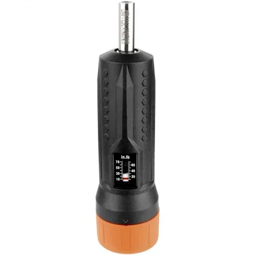 VEVOR 1/4-Zoll-Antriebs-Drehmomentschraubendreher-Schlüsselsatz, 1,13–7,91 Nm Drehmoment-Einstellbereich, 1 in-lb-Schritte Drehmomentschraubendreher, Schraubendreher-Bohrer-Set mit Sichtfenster – Bild 8