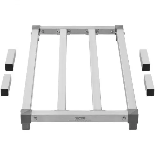 VEVOR Aluminium-Lagerregal, 914,4 x 508 x 203,2 mm kommerzielles Bodenregal, Kellerregal 454 kg Tragfähigkeit, Werkstattregal, Regal zur Lagerung in Restaurants, Küchen, Garagen und Fahrzeugen – Bild 10