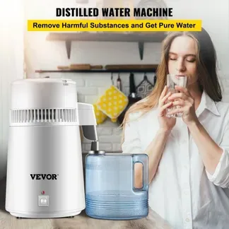 VEVOR Wasserdestilliergerät Trinkwasser, 750 W Wasser Destilliergerät 1,3 L/H Destilator Wasser Destilliergerät, 304 Edelstahl weißes Destilliermaschine mit Handgriff, Thermostat VEVOR Wasserdestilliergerät Trinkwasser, 750 W Wasser Destilliergerät 1,3 L/H Destilator Wasser Destilliergerät, 304 Edelstahl weißes Destilliermaschine mit Handgriff, Thermostat