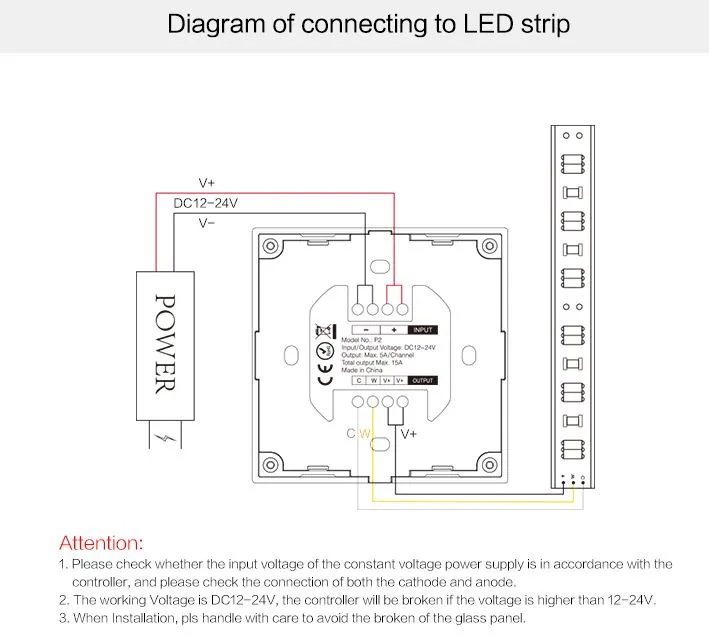MiBoxer P2 LED Fernbedienung Smart Panel Controller(color temperature) – Bild 9