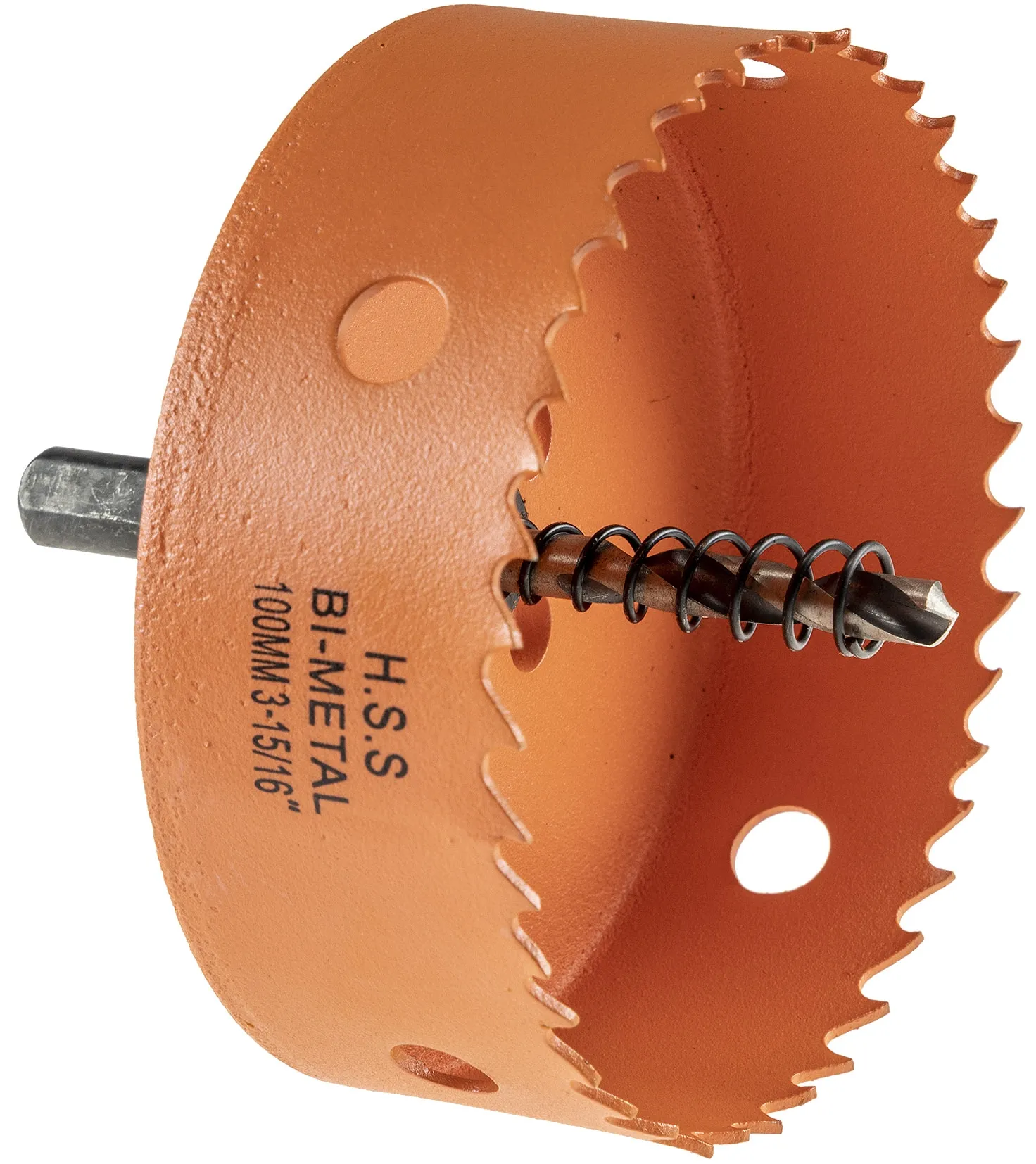 Lochsäge HSS Bi-Metall Ø100mm Sechskant Aufnahme, Schnitttiefe 38mm Lochsäge HSS Bi-Metall Ø100mm Sechskant Aufnahme, Schnitttiefe 38mm