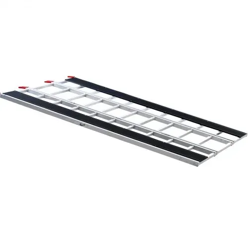 VEVOR Auffahrrampe, Verladerampe, Autorampe 680 kg, extra breite Verladeschiene, Auto Laderampe 2160 x 1375 mm, Dreifach faltbare Rampe, für Motorrad, Anhänger, ATV, UTV, Gartentraktor, Rasenmäher – Bild 8