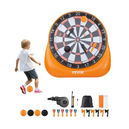 VEVOR aufblasbares Fußball-Dartboard, über 1,83 m hohes riesiges Fußball-Dartboard mit 4 Kickbällen & 6 Darts & 6 Äxten & Luftpumpe, ideal für riesige Gartenspiele, riesiges Kick-Darts-Spiel VEVOR aufblasbares Fußball-Dartboard, über 1,83 m hohes riesiges Fußball-Dartboard mit 4 Kickbällen & 6 Darts & 6 Äxten & Luftpumpe, ideal für riesige Gartenspiele, riesiges Kick-Darts-Spiel