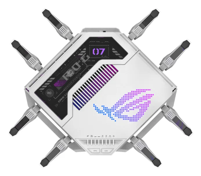 ASUS ROG Rapture GT-BE19000AI WLAN-Router 10 Gigabit Ethernet Tri-Band (2,4 GHz/5 GHz/6 GHz) Weiß – Bild 4