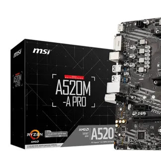 MSI A520M-A PRO Motherboard AMD A520 Sockel AM4 micro ATX MSI A520M-A PRO Motherboard AMD A520 Sockel AM4 micro ATX