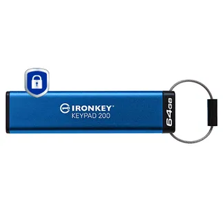 Kingston Technology IronKey 64GB Keypad 200, FIPS 140-3 Lvl 3 AES-256 Verschlüsselung Kingston Technology IronKey 64GB Keypad 200, FIPS 140-3 Lvl 3 AES-256 Verschlüsselung