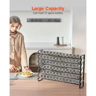 VEVOR 6-stöckiges Gewürzregal Gewürzhalter mit 72 leeren Gewürzgläser & Trichter-Komplettset & Gewürzetiketten, Gewürz-Organizer für Küchen Schrank Speisekammer (591 x 118 x 407 mm) VEVOR 6-stöckiges Gewürzregal Gewürzhalter mit 72 leeren Gewürzgläser & Trichter-Komplettset & Gewürzetiketten, Gewürz-Organizer für Küchen Schrank Speisekammer (591 x 118 x 407 mm)