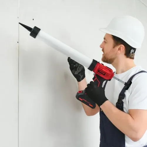 VEVOR Akku-Kartuschenpistole Kartuschenpresse Silikonpistole (20 V, für 600 ml-Kartuschen, bis zu 270 kg, 4-Gang einstellbare Drehzahl, Inkl. Akku und Ladegerät) Kompatibel mit Acrylsäure, Klebstoffe – Bild 7