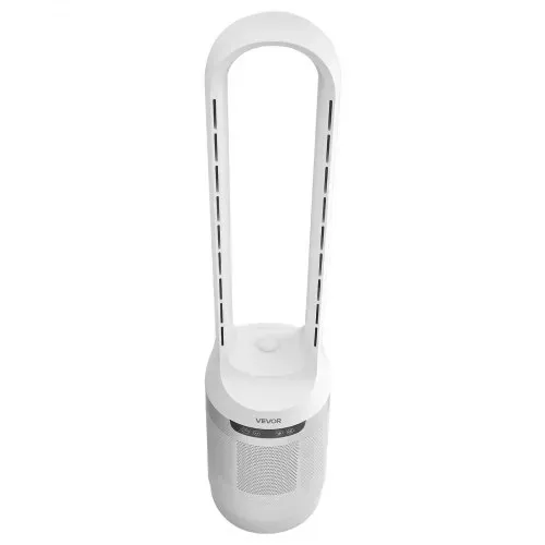 VEVOR Blattloser Turmventilator, 104cm Säulenventilator mit 12 Geschwindigkeiten Max. 4.5 m/s 4 Modi 8 Std. Timer, 65° Oszillierender Standventilator mit Fernbedienung für Schlafzimmer Büro, Weiß – Bild 10