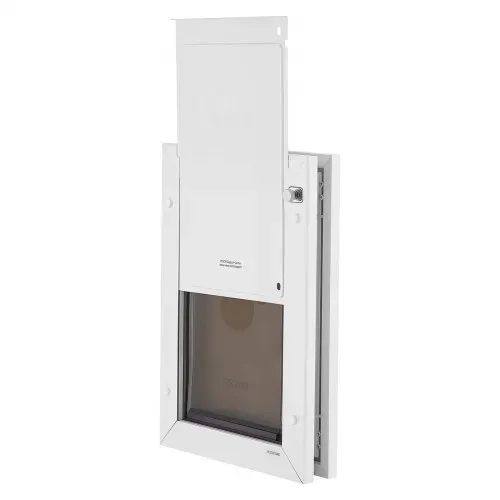 VEVOR Hundeklappe (Mittelgroß) mit Doppelmagnetklappen & Metallrahmen, Wetterfeste Katzenklappe für Innen- und Außentüren, Katzentür Hundetür Haustierklappe Weiß 20,96 x 31,12 cm (Breite x Höhe) – Bild 9