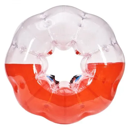VEVOR Aufblasbarer Bump Ball Bumper Stoßball 1 Stk. 1,5 m x 1,2 m, Menschlicher Kollisionsball, PVC-Körperblasen-Bounce-Ball für Outdoor-Aktivitäten, Transparent + Rot Aufblasbar Bumper Ball – Bild 9