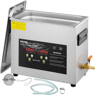 VEVOR 6L Verbesserter Ultraschallreiniger (200 W Heizung, 180 W Ultraschall) Professioneller digitaler Labor-Ultraschall-Teilereiniger mit Heizungstimer für die Reinigung von Schmuck, Brillen VEVOR 6L Verbesserter Ultraschallreiniger (200 W Heizung, 180 W Ultraschall) Professioneller digitaler Labor-Ultraschall-Teilereiniger mit Heizungstimer für die Reinigung von Schmuck, Brillen