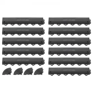 VEVOR 11 Stk. Rampenstück für Garagenboden Belag, 31 x 6,9 cm Auffahrrampe für Klickfliesen, Rampe aus PP mit 4 Eckstück für Garagenboden Werkstattboden Klickfliesen, Nur für VEVOR Drainagematten VEVOR 11 Stk. Rampenstück für Garagenboden Belag, 31 x 6,9 cm Auffahrrampe für Klickfliesen, Rampe aus PP mit 4 Eckstück für Garagenboden Werkstattboden Klickfliesen, Nur für VEVOR Drainagematten