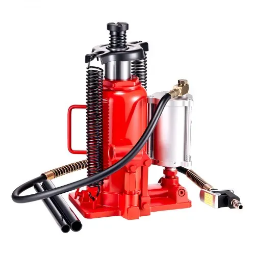VEVOR lufthydraulischer Flaschenheber mit 20 t Kapazität, 260–495 mm Hubbereich, pneumatischer/manueller Flaschenwagenheber mit Pumpe für Auto Pickup Lkw Wohnmobil SUV Autoreparatur, rot – Bild 8