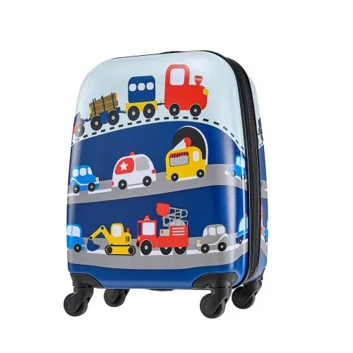 VEVOR 5 tlg. Kinderkoffer Set, 457,2 mm, Hartschalenkoffer mit Kindertrolley, Rucksack, Nackenkissen, Lunchbox & Kofferanhänge, Kofferset fürJungen & Mädchen, praktisch für Reisen Fliegen (Autos) – Bild 10