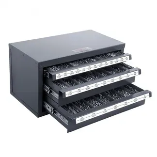 VEVOR Bohrer-Spender-Schrank, Bohrer-Organizer-Schrank mit drei Schubladen, Stahl-Bohrer-Spender-Organizer-Schrank mit Etiketten, Stapelbarer Bohrer-Spender für Aufbewahrung VEVOR Bohrer-Spender-Schrank, Bohrer-Organizer-Schrank mit drei Schubladen, Stahl-Bohrer-Spender-Organizer-Schrank mit Etiketten, Stapelbarer Bohrer-Spender für Aufbewahrung