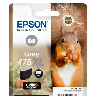Epson Squirrel Singlepack Grey 478XL Claria Photo HD Ink Epson Squirrel Singlepack Grey 478XL Claria Photo HD Ink