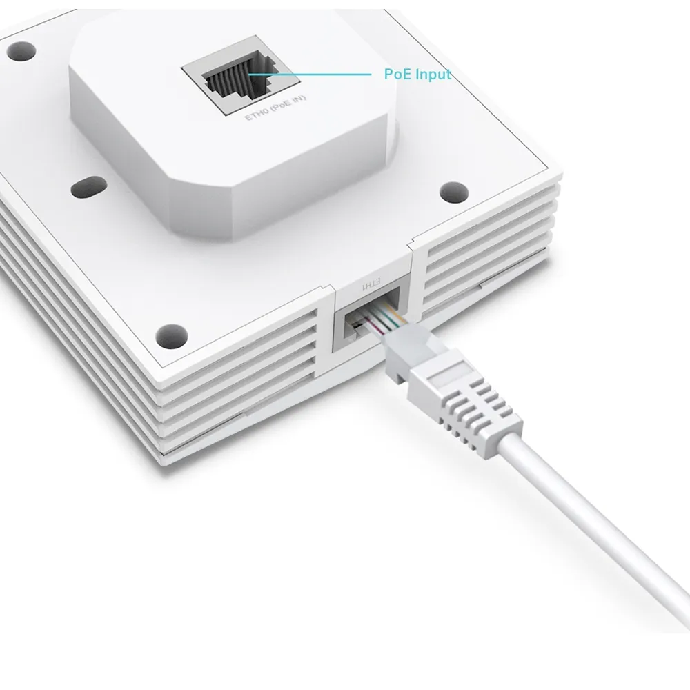 TP-Link Wireless AP WIFI6 • AX3000 • 2×2 • Indoor • 1 GbE • EAP650-Wall • Omada TP-Link Wireless AP WIFI6 • AX3000 • 2×2 • Indoor • 1 GbE • EAP650-Wall • Omada