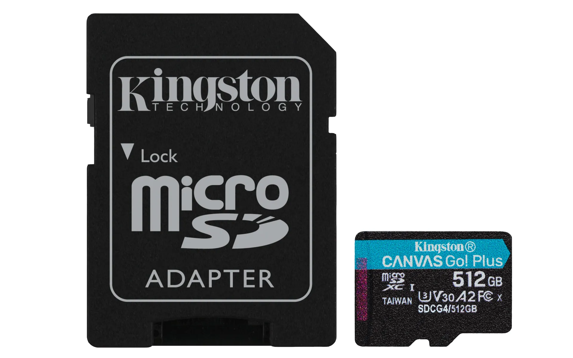 Kingston Technology 512GB microSDXC Canvas Go Plus Gen4 200 MB/s A2 U3 V30-Karte + Adapter Kingston Technology 512GB microSDXC Canvas Go Plus Gen4 200 MB/s A2 U3 V30-Karte + Adapter