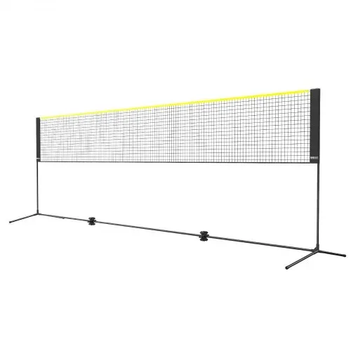 VEVOR Badmintonnetz höhenverstellbares Volleyballnetz, 5,2 m faltbares Pickleballnetz, tragbares, Tennisnetz-Set mit Stangen & Ständer & Tragetasche, für Sport- und Fitnesstraining im Garten, – Bild 8