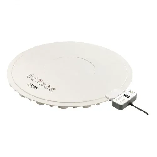 VEVOR elektrisches Warmhaltetablett Speisenwärmmatte für Buffet, tragbarer Speisenwärmer mit 4 einstellbaren Temperatureinstellungen, φ600 mm x 14,5 mm, Perfekt für Partys, Catering, zu Hause – Bild 9