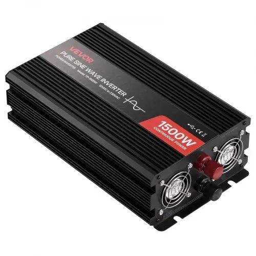 VEVOR 1500-W-Wechselrichter, 12 V DC auf 230 V AC, reiner Sinus-Wechselrichter, mit Fernbedienung, USB- & Typ-C-Anschlüsse, 2 AC-Steckdosen, Schnellladung für RV, LKW, Outdoor-Camping – Bild 9