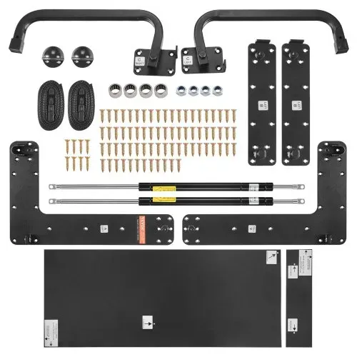 VEVOR Schrankbettfedern Mechanismus 1670 x 2215 x 1700 mm, Murphy-Bett-Bausatz, Queen Deluxe, DIY-Bausatz mechanische Hardware für Wandbetten, pneumatische Hebel-Bettstütze, Klappschrank-Wandbett – Bild 9