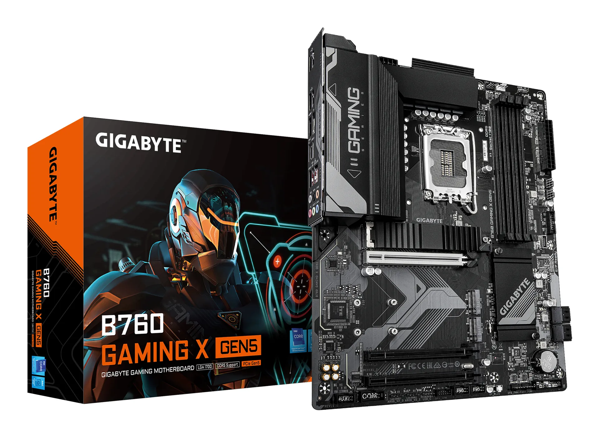 GIGABYTE B760 GAMING X GEN5 Mainboard – Unterstützt Intel Core Prozessoren der 14. Generation, 8+1+1 Phasen VRM, bis zu 5600 MHz DDR5, 3 x PCIe 4.0 M.2, 2.5 GbE LAN, USB 3.2 Gen 2 GIGABYTE B760 GAMING X GEN5 Mainboard – Unterstützt Intel Core Prozessoren der 14. Generation, 8+1+1 Phasen VRM, bis zu 5600 MHz DDR5, 3 x PCIe 4.0 M.2, 2.5 GbE LAN, USB 3.2 Gen 2