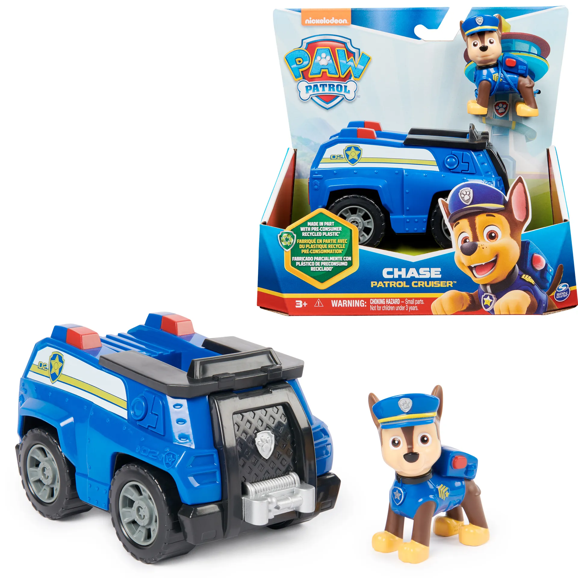 PAW Patrol , Polizei-Fahrzeug mit Chase-Figur (Sustainable Basic Vehicle/Basis Fahrzeug) PAW Patrol , Polizei-Fahrzeug mit Chase-Figur (Sustainable Basic Vehicle/Basis Fahrzeug)